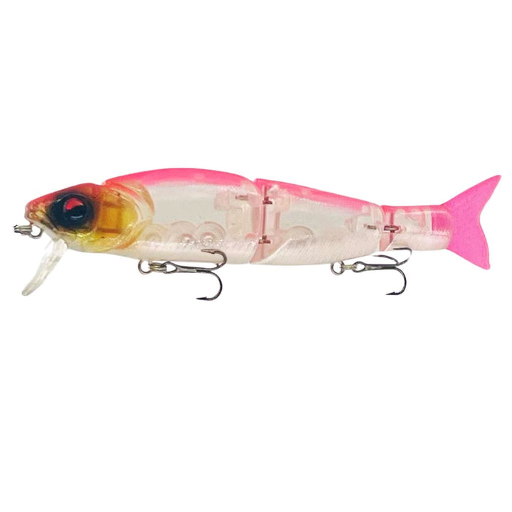 Swimbait Glide Glow J4 Color Pink Lemonade red eye