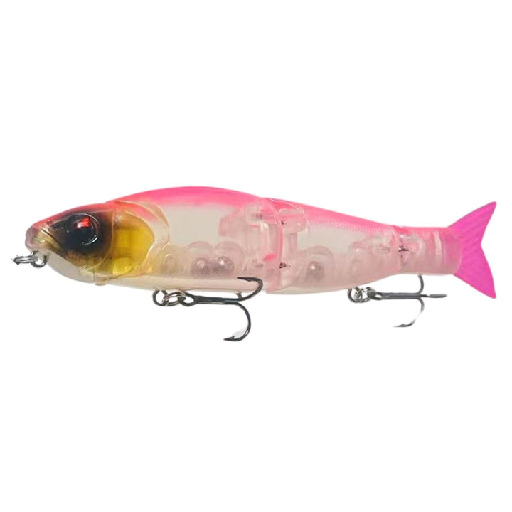 Swimbait Glide Glow J4 Color  Pink Lemonade red eye