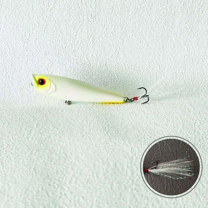 Splash Popper Topwater Lure White Beauty