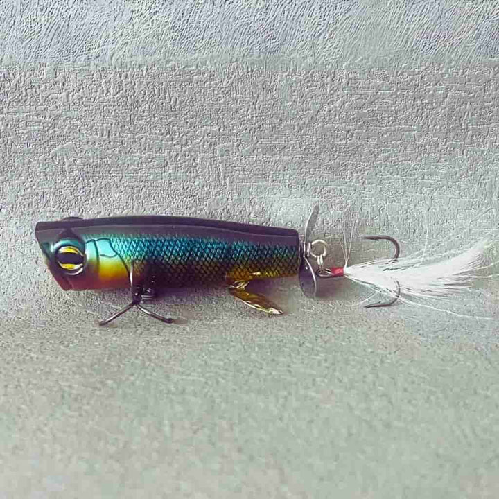 Full Equitment Popper Topwater Lure Rainbow Sparkle