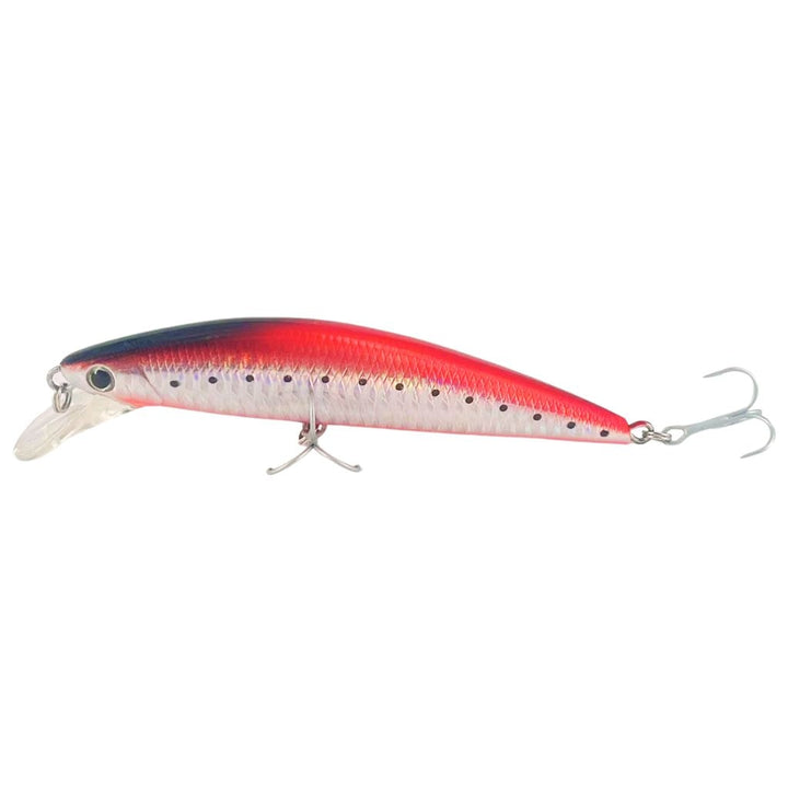 Rock Cast Flash Noisy Jerkbait Red White Striper