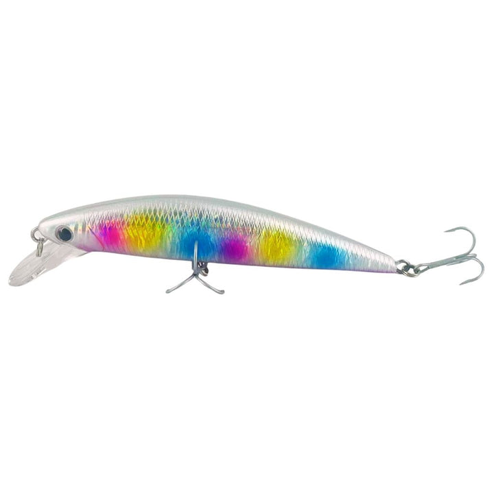 Rock Cast Flash Noisy Jerkbait Sliver Rainbow 