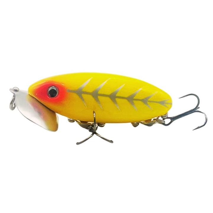 Jitterbug Clicker Wakebait Topwater Lure Yellow Splash